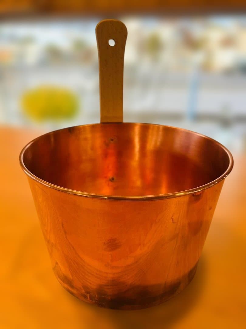 【新品未使用】　コッパーロウリュひしゃく　コッパーロウリュ桶　桶　ひしゃくサウナ