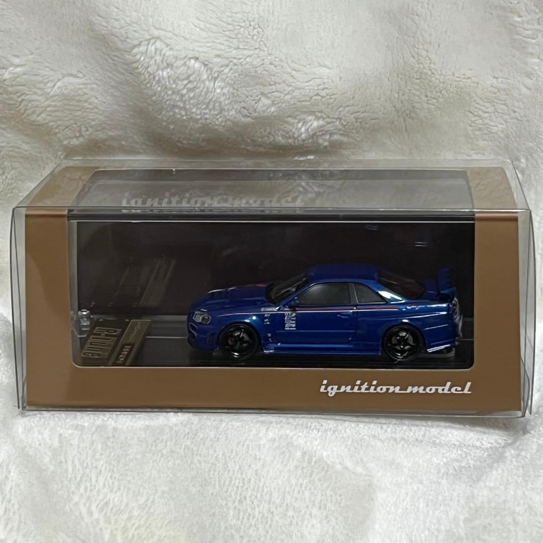 イグニッションモデル1/64 Nismo GT-R R34 R-Tune ブルー