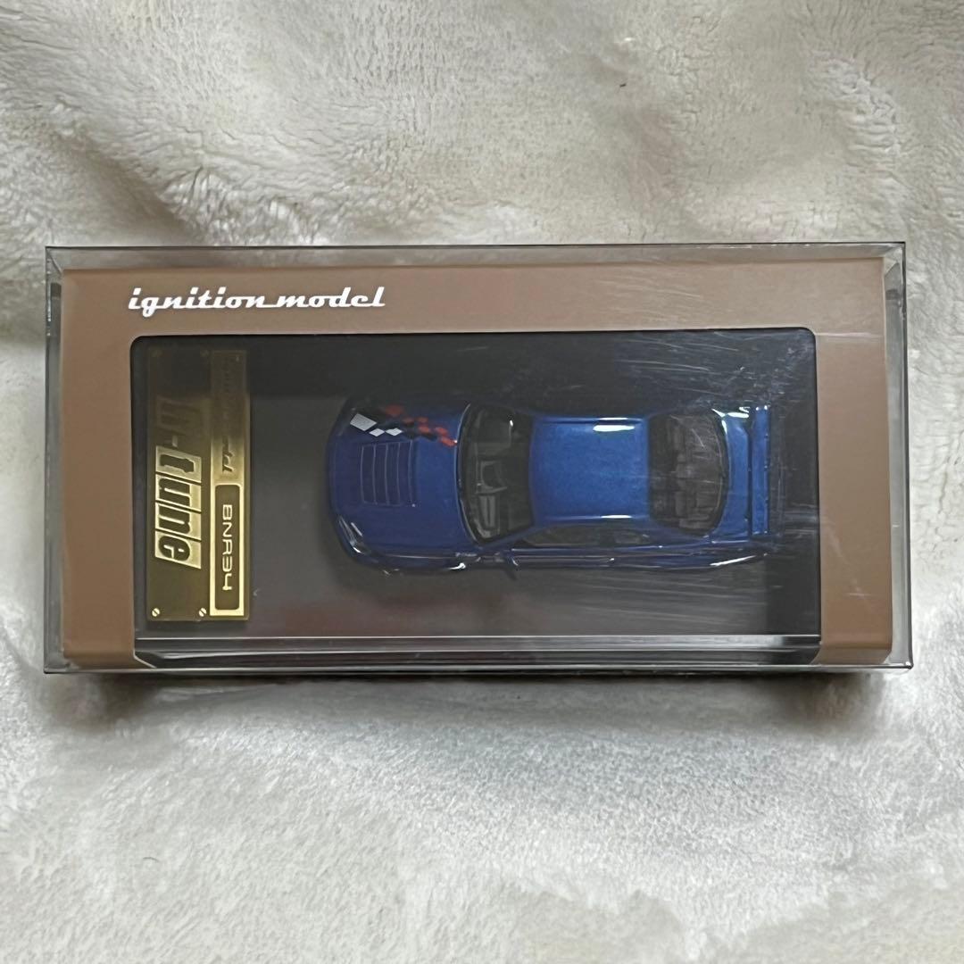 イグニッションモデル1/64 Nismo GT-R R34 R-Tune ブルー