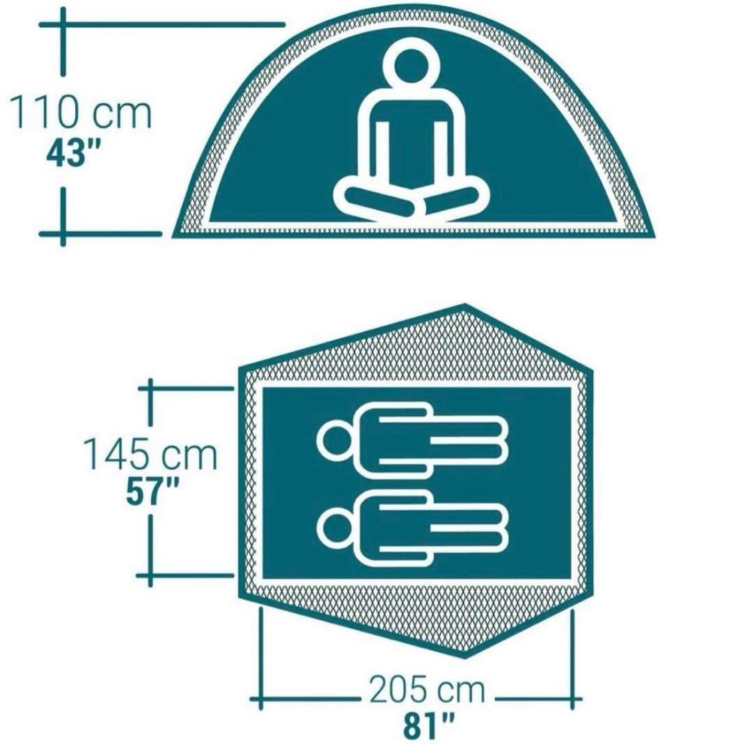 【美品】QUECHUA ケシュア ワンタッチ テント デカトロン 1〜2人用