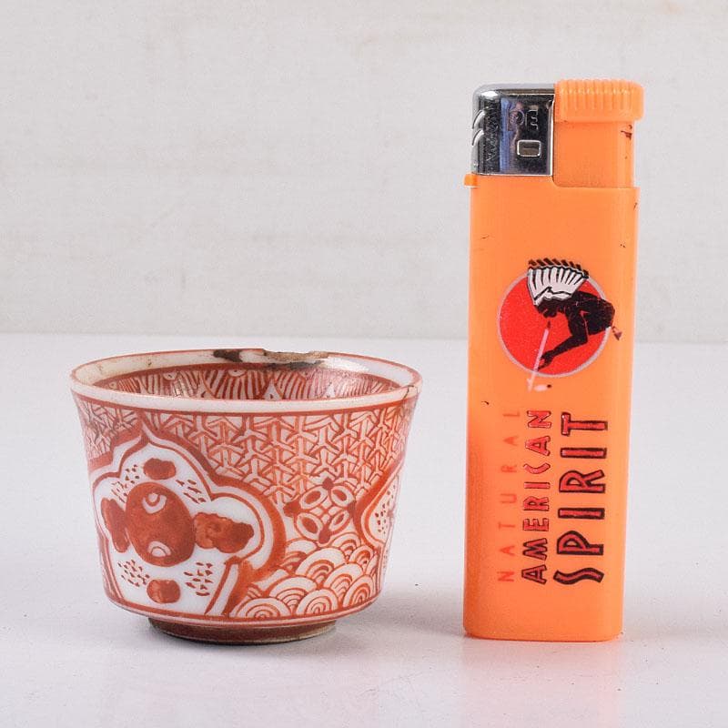 煎茶道具　赤絵宝珠文　煎茶器　五客　C　R8961