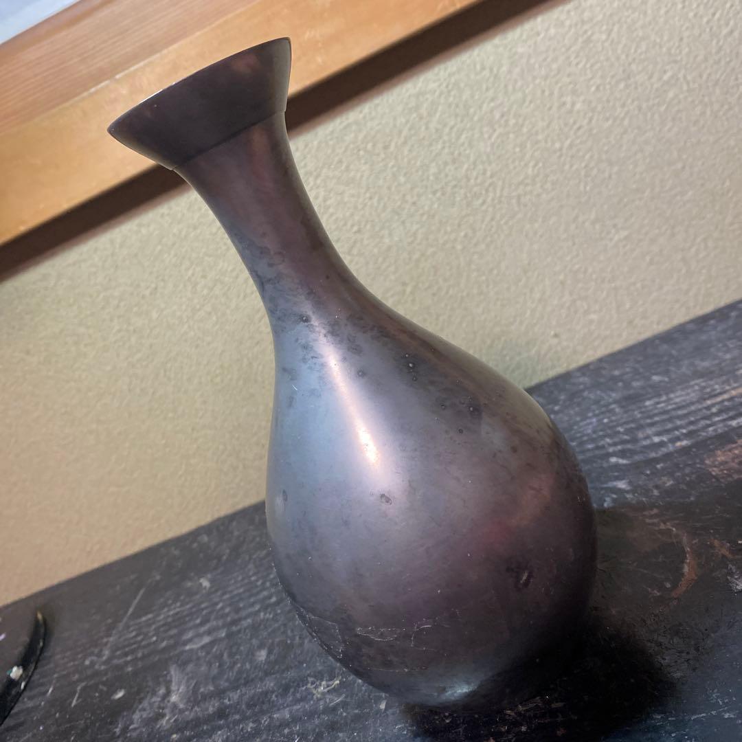 古錫徳利　京錫源製A 18cm8cm 447g