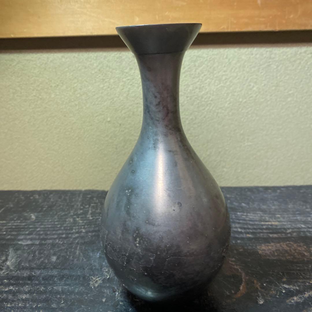 古錫徳利　京錫源製A 18cm8cm 447g