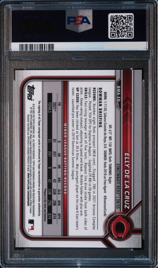 【激レア】 Topps Elly De La Cruz 直筆サイン カード