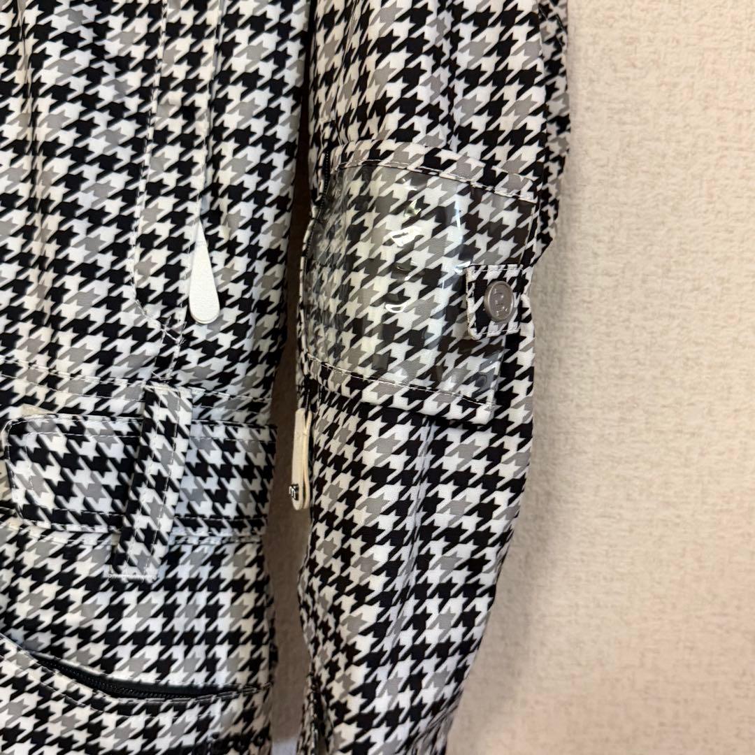 【レア】千鳥柄 スノボ つなぎ レディースS m オールインワン 防寒 雪山