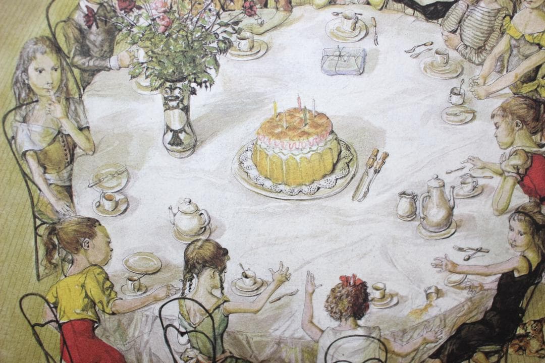 藤田嗣治 エスタンプリトグラフ「誕生日」 75部限定 46/75