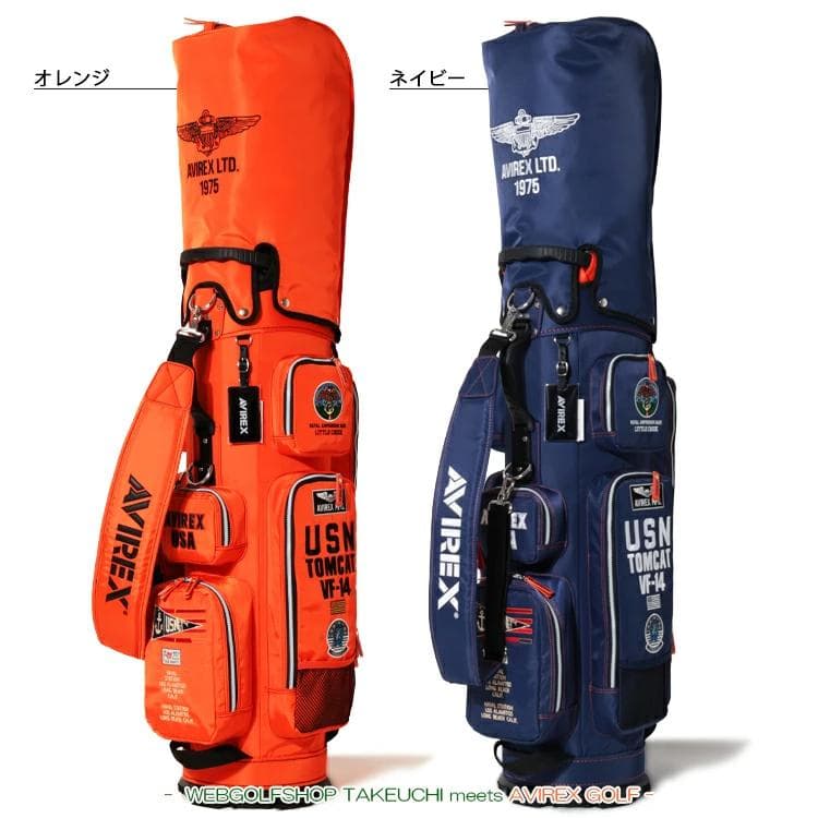 新品 AVIREX アヴィレックスゴルフ キャディバッグ モスグリーン