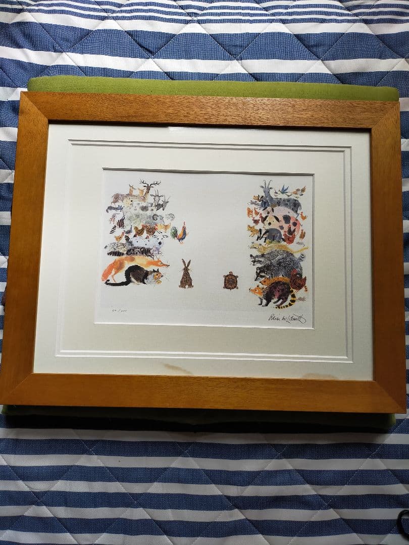 ブライアンワイルドスミス版画(うさぎとかめ) 限定版 シルクスクリーン