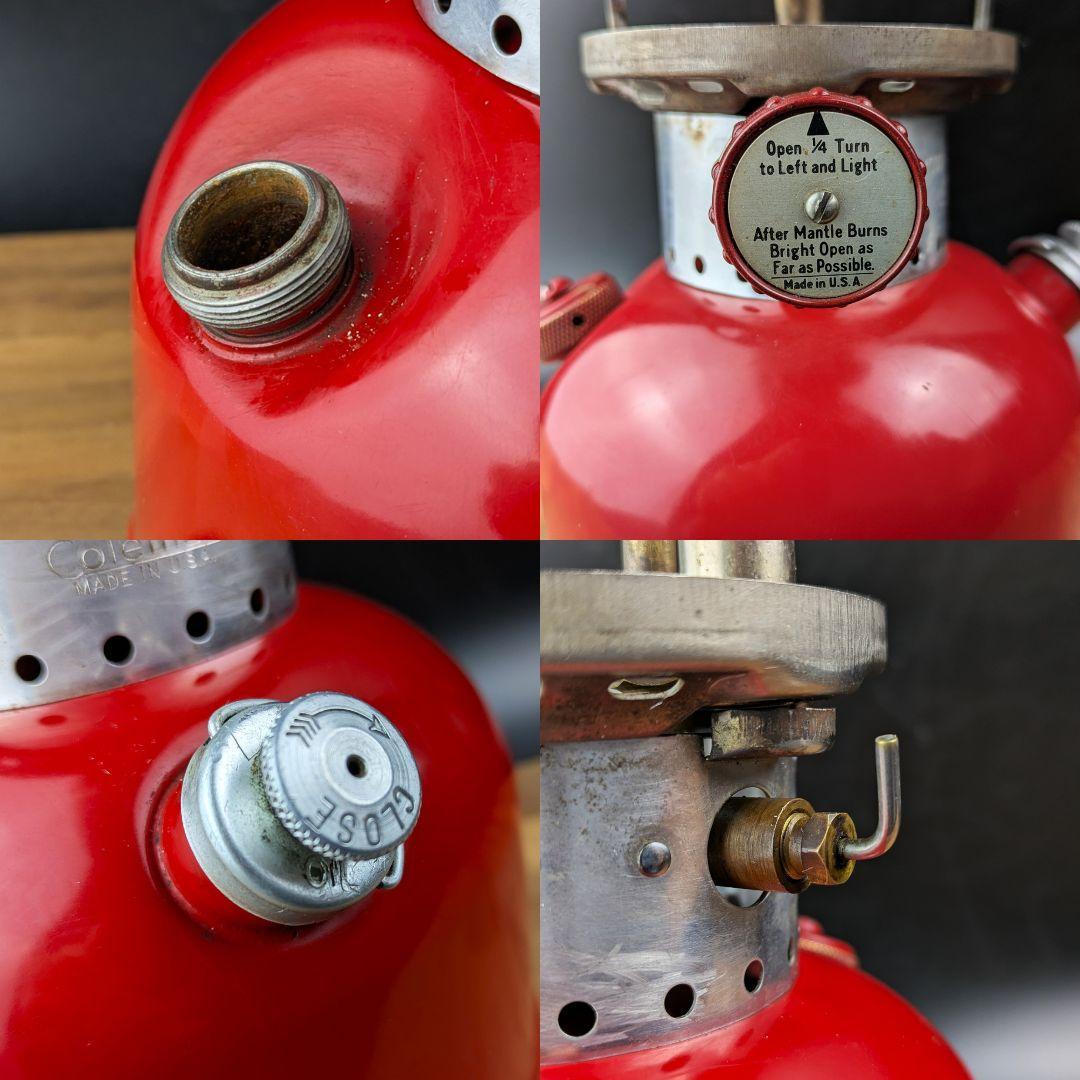 希少マルーン★コールマン ランタン 200A 62年6月製 PYREX赤ロゴ美品