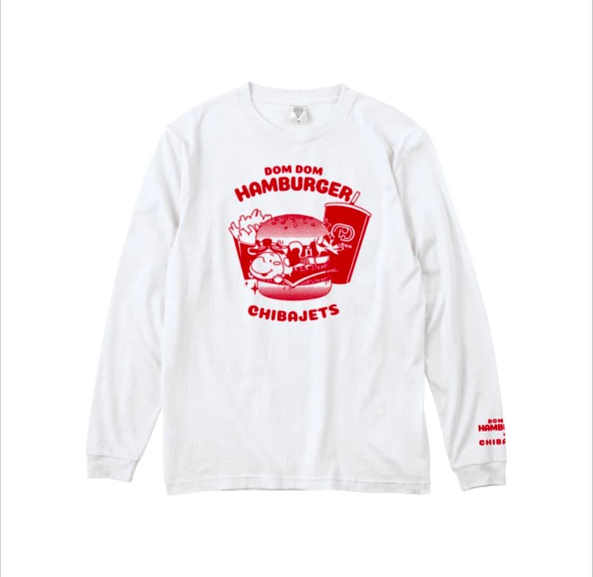 ドムドムハンバーガーコラボ ロングスリーブTシャツ XL