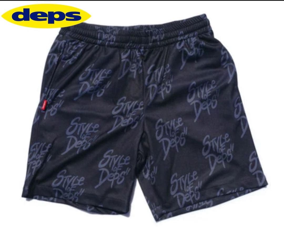 希少！美品！M！depsデプス ドライメッシュ ショーツ UV 総柄デザイン