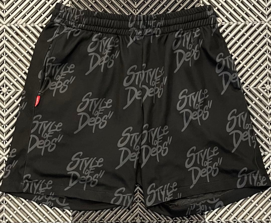 希少！美品！M！depsデプス ドライメッシュ ショーツ UV 総柄デザイン