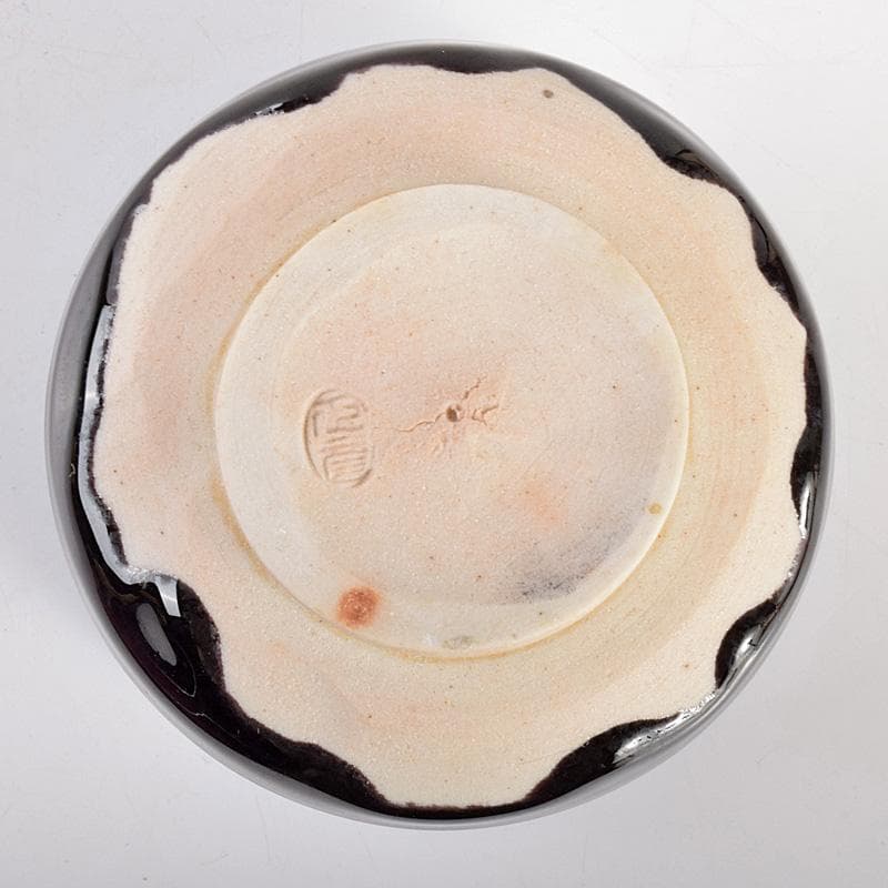 九谷焼　柳雨軒　三代八十吉　徳田正彦作　ぐい呑　共箱　V　R5039