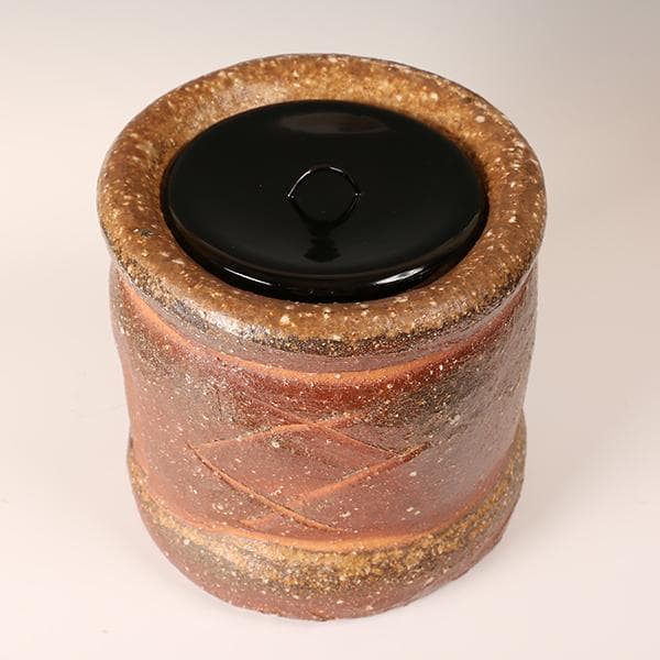 信楽焼　水指　上田光春（六代上田直方)　【茶道具・陶器】