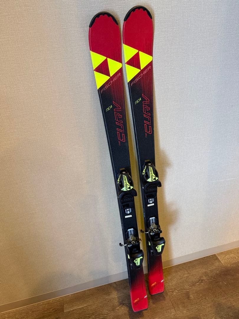 Fischer CURV RC4 スキー 赤/黒/黄 メンテナンス済み