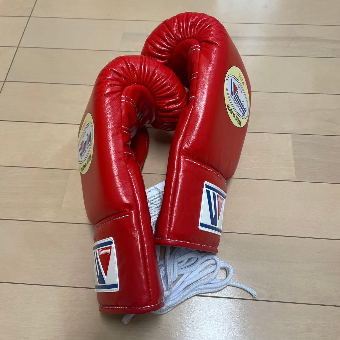 新品即日発送 ウイニング 8オンスグローブ レッド 牛皮革製 MS-200