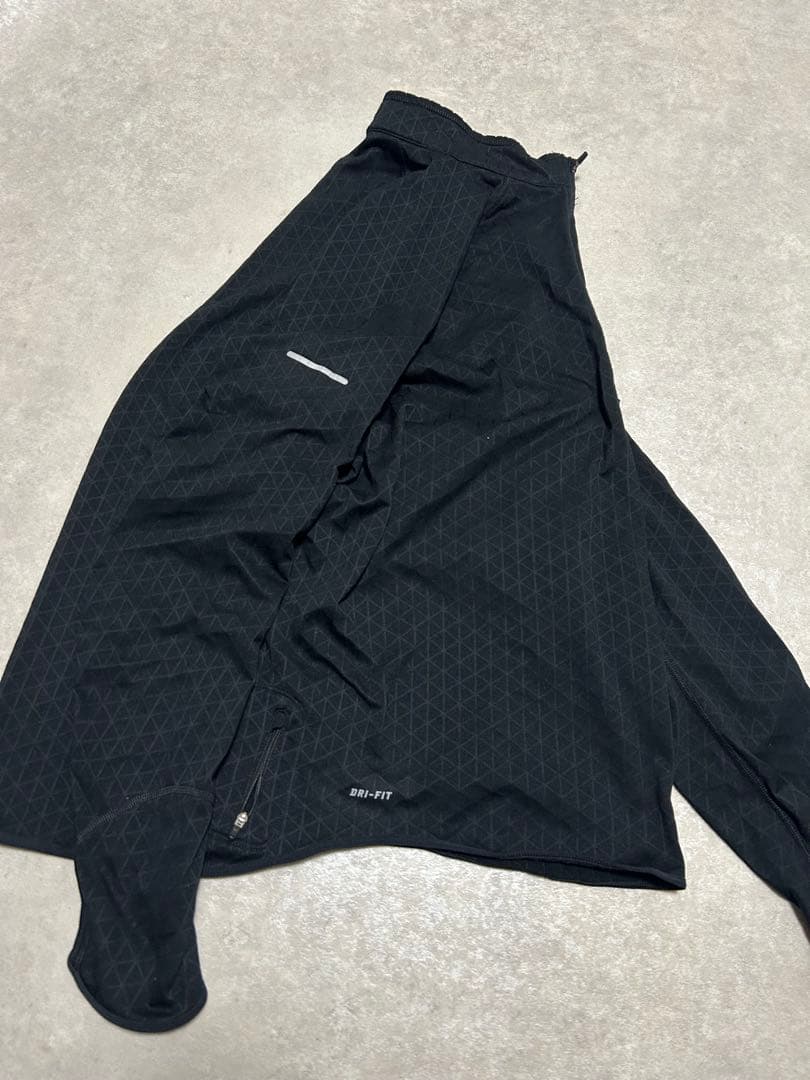 希少 ナイキランニング 幾何学模様 リフレクターロゴ ハーフジップ ジャケット