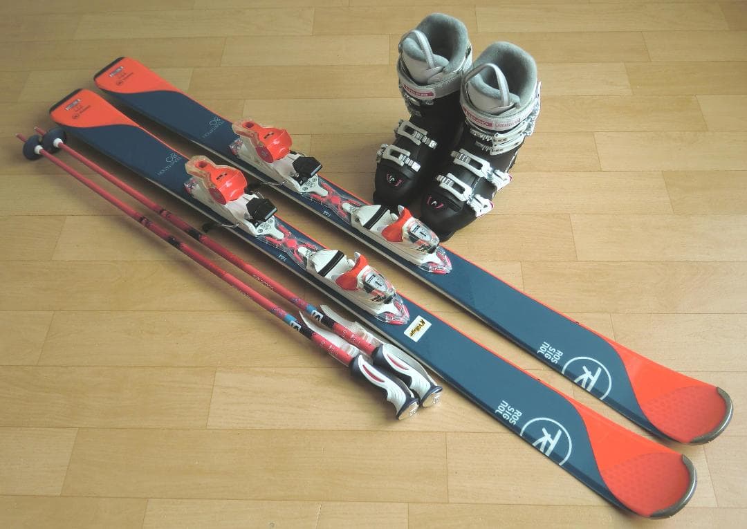 ■■送料無料■ロシニョール■女性用スキーフルセット■板144靴24-24.5■■