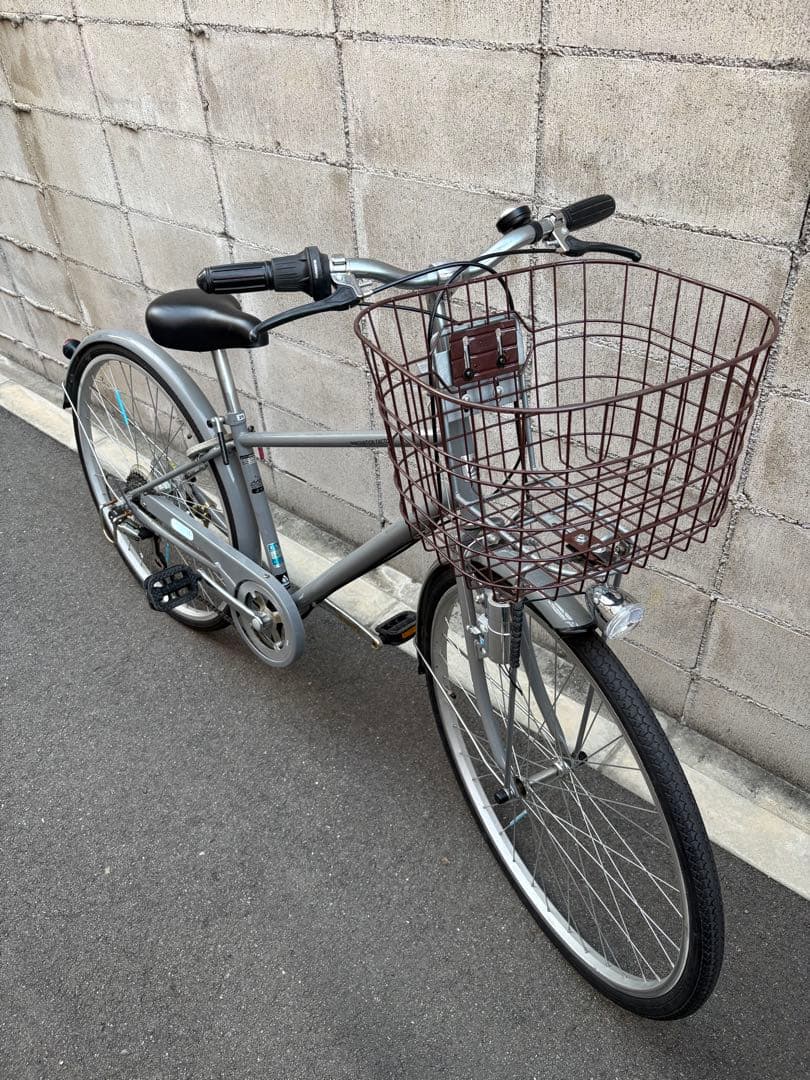 シティサイクル　26インチ　グレー