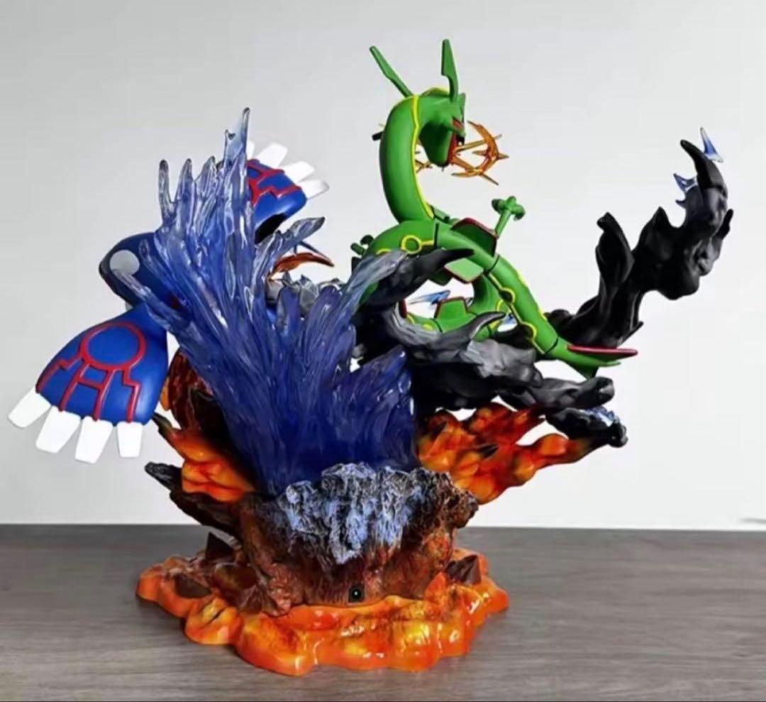 ポケモン　フィギュア　グラードン　カイオーガ　レックウザ　LED付き