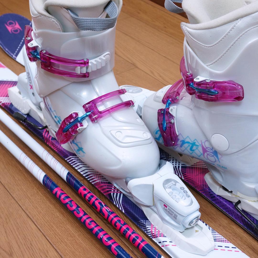 メンテ済 118cm 靴21cm HART カービングスキーセット (120