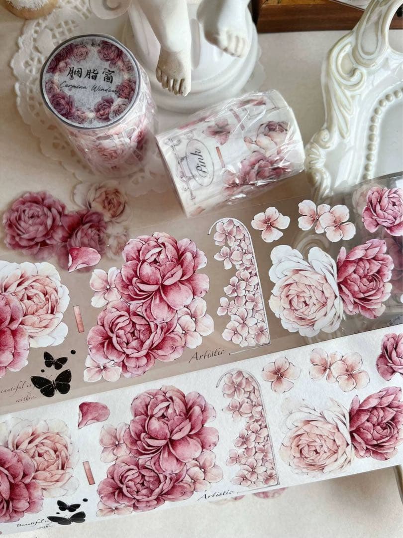 壹洱原创《胭脂窗》海外マスキングテープ　マステ 【1781】