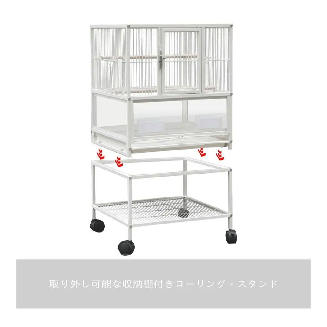 鳥かご 中小型鳥用 キャスター付き バードケージ 新品未開封 ホワイト