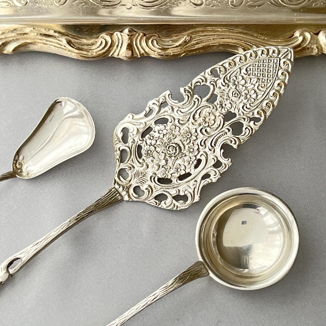 【ANTICO】 ケーキサーバー / クリーム / シュガースプーン【純銀】