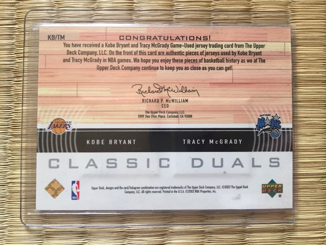 その他 Kobe McGrady UpperDeck Classic Duals
