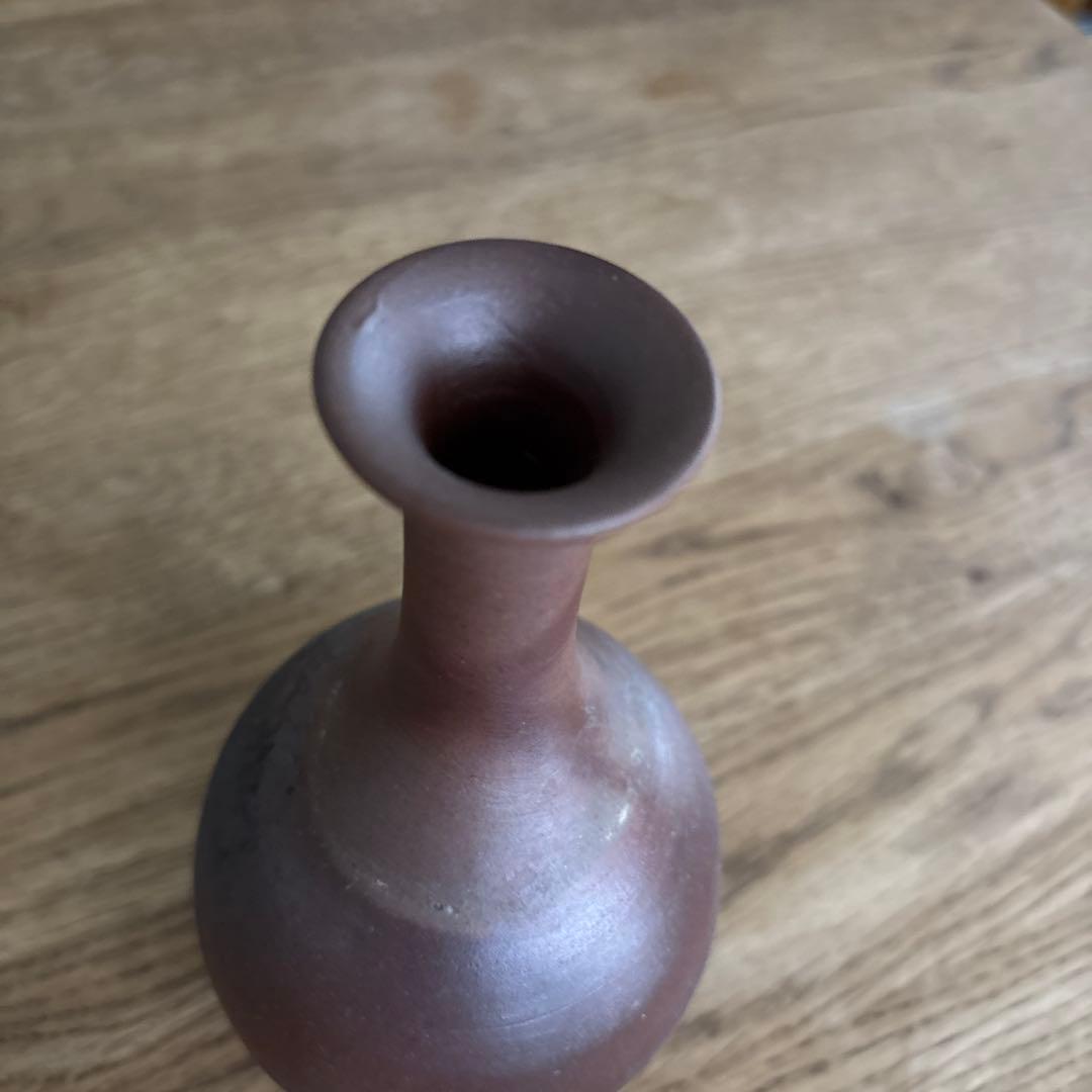 備前焼　伝統工芸品　一輪挿し　作家名あり　ヴィンテージ