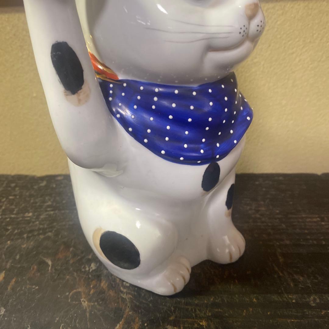 ブルー招き猫【大】