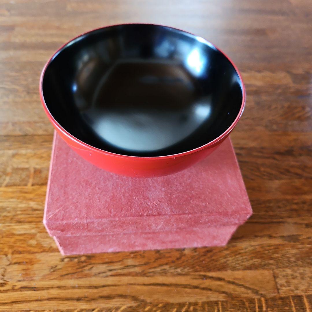 山本英明　黒内朱汁椀　越前漆器