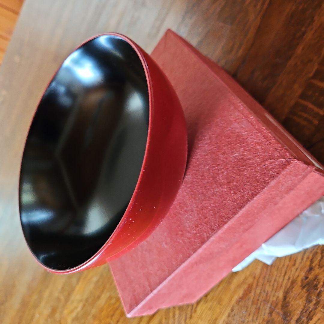 山本英明　黒内朱汁椀　越前漆器