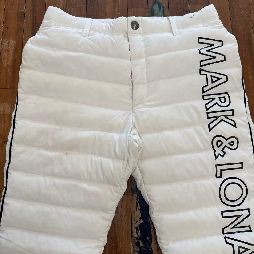 マークアンドロナ　MARK & LONA ホワイトキルティングパンツ　ダウン