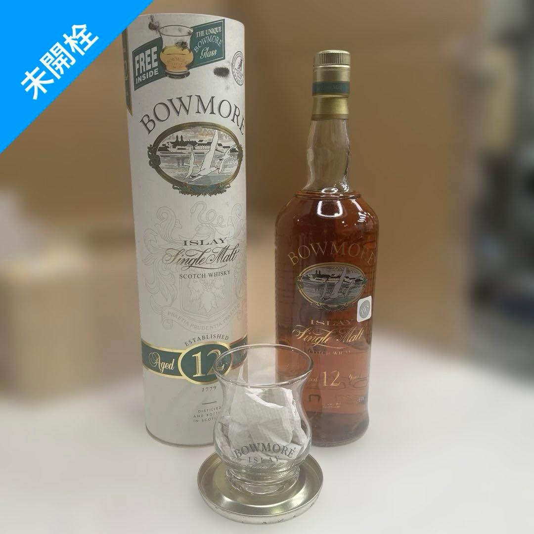 6399【未開栓】BOWMORE ISLAY 12年 1000mL グラス付き