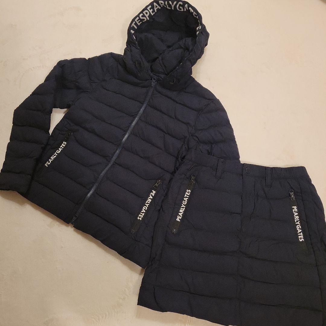 可愛く防寒❤PEARLY GATES 中綿ブルゾン＆スカートセットアップ☆