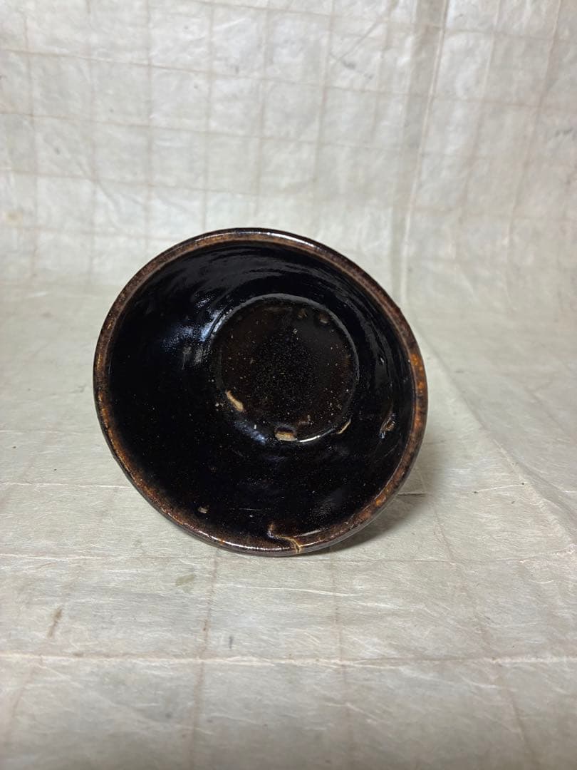 漆黒釉の古い蕎麦猪口