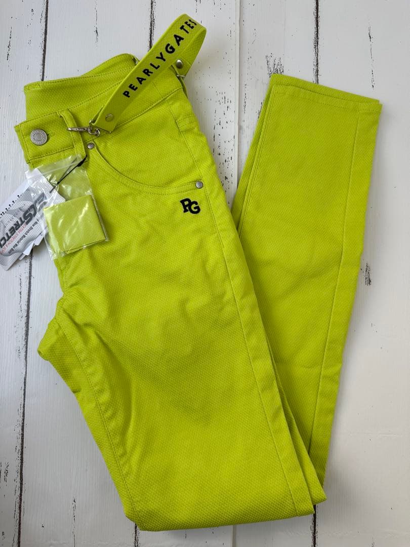 PEARLY GATES★イエロー レディースパンツ★SSサイズ