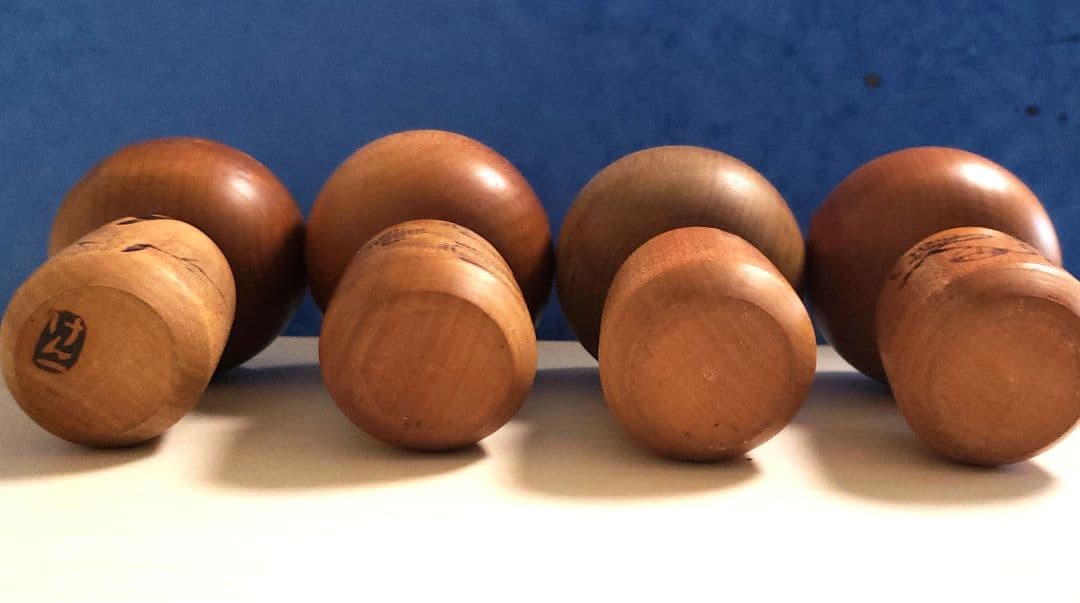 こけし4個　村上けん一作品サイン入り他