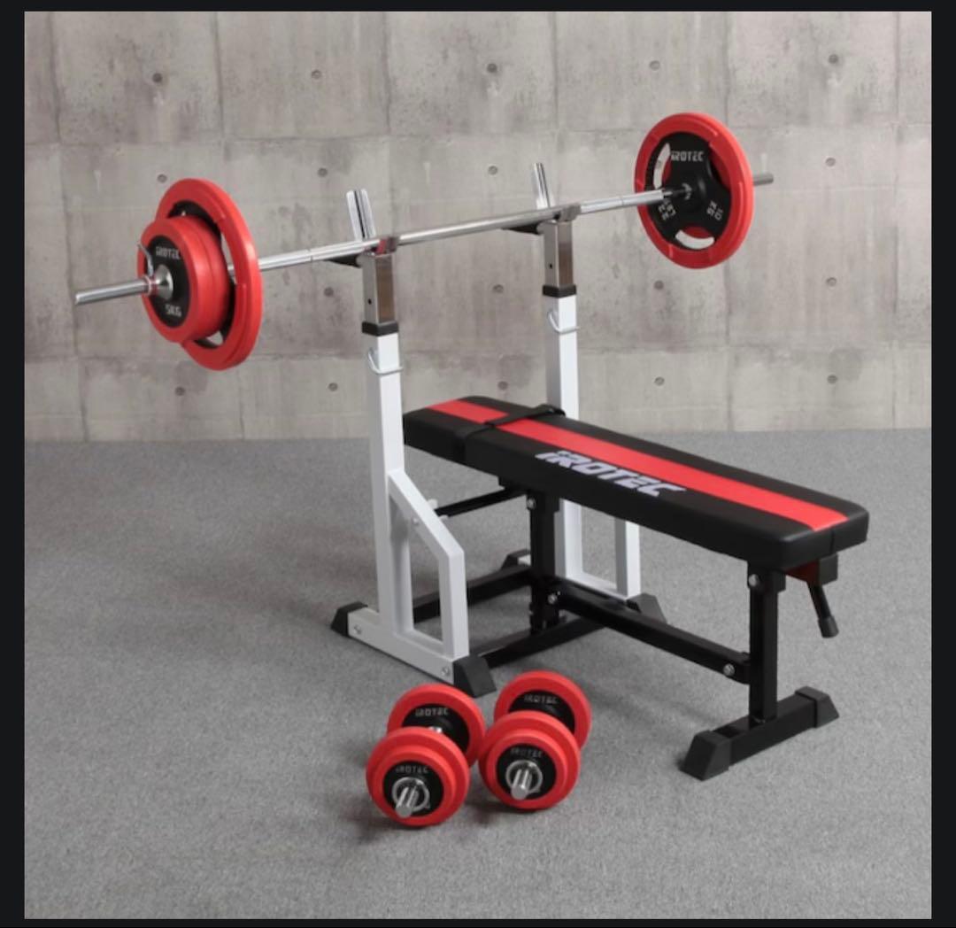 【福岡市中央区引取限定】iROTEC トレーニングベンチ プレートラックセット