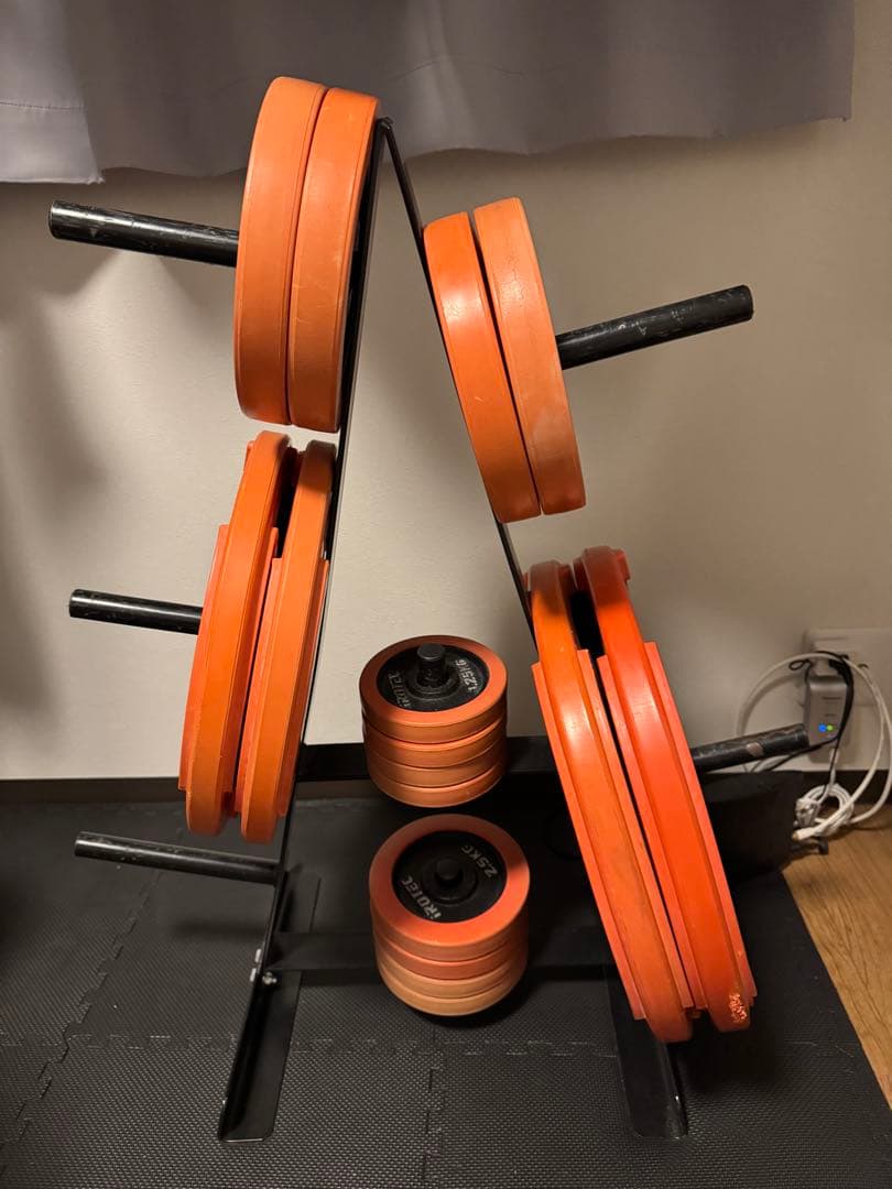 【福岡市中央区引取限定】iROTEC トレーニングベンチ プレートラックセット