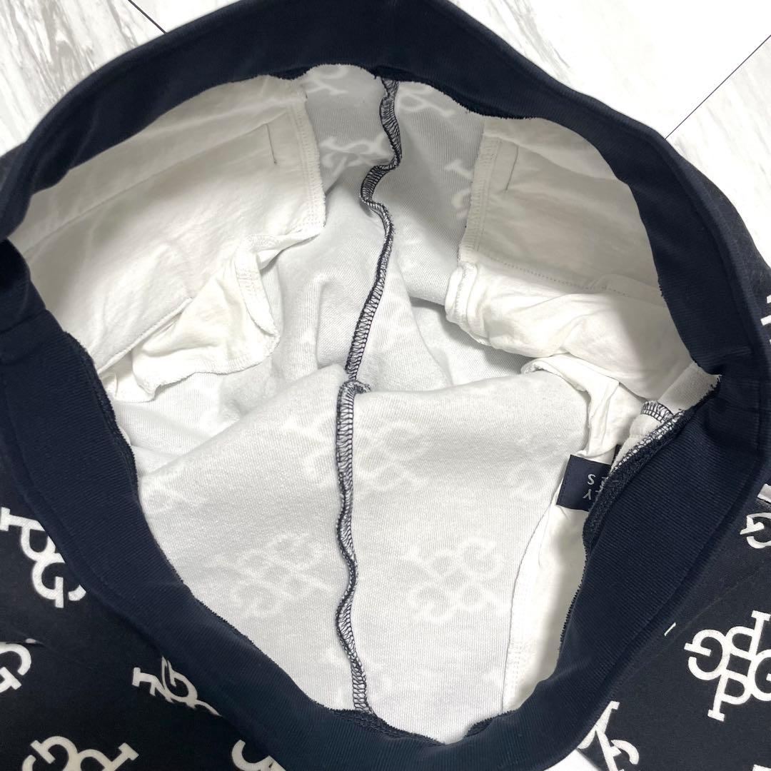 希少⭐️パーリーゲイツ セットアップ パーカー ジョガーパンツ 総柄 白×紺 L