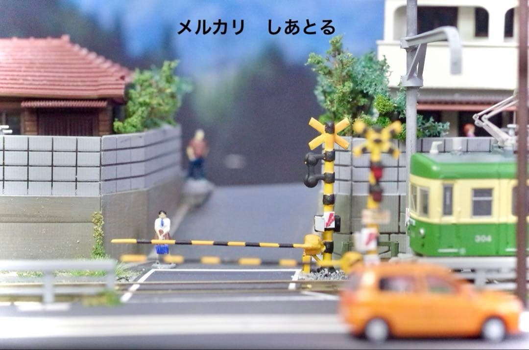 江ノ電 腰越3号踏切 鉄道ジオラマ展示台 Nゲージ 鉄コレ 鉄道模型 bトレ