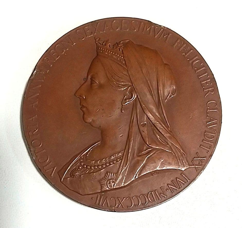 大型 銅メダル 55mm 1897年 ビクトリア ダイヤモンドジュビリー 銅貨