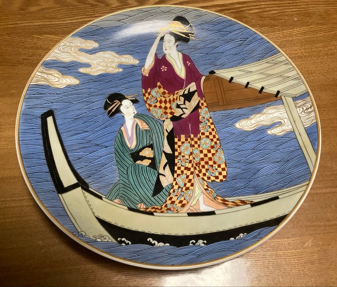 有田焼　聡窯辻一堂作額皿　飾り皿大皿