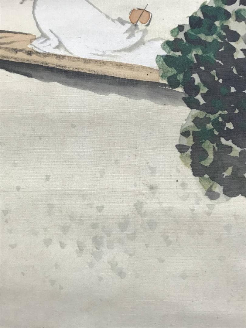 【真作】暁邨/滝春色図/山水図/人物図/掛軸/名家伝来/AC-522