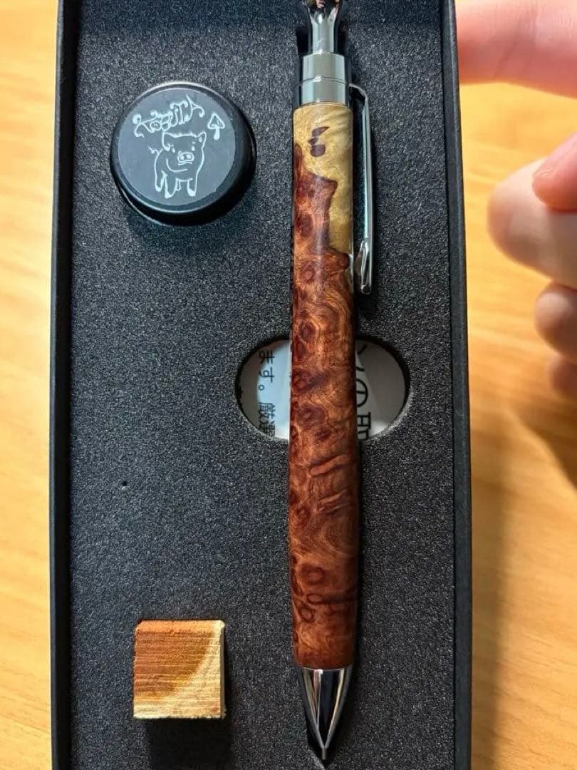 こぶた工房　旧型固定式口金0.5MP 極上+花梨紅白 グロテスク