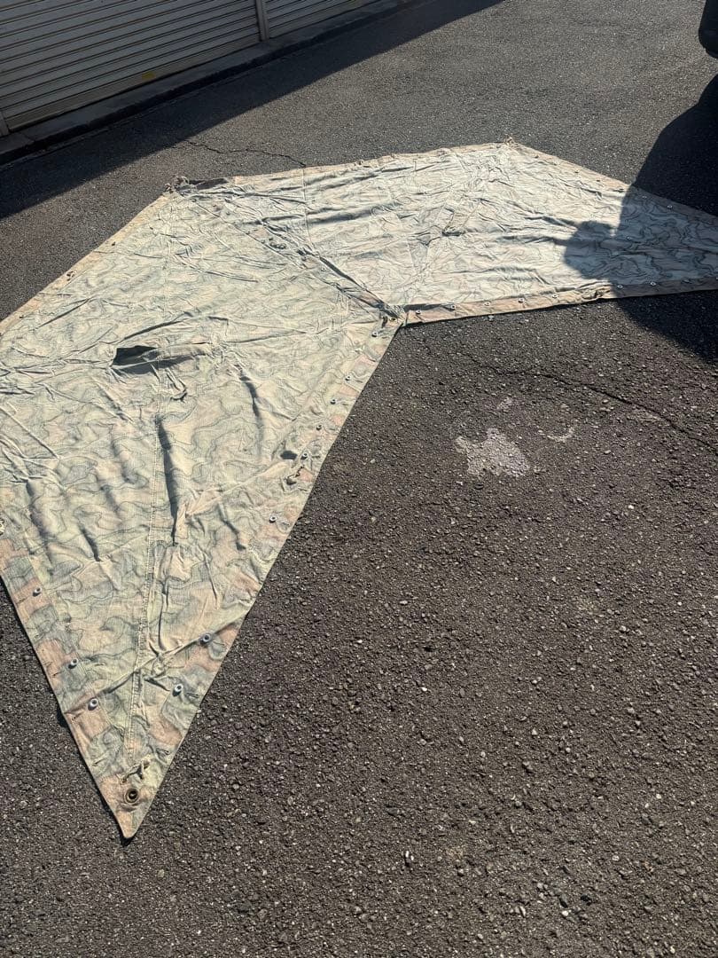 ノルウェー 軍幕 ２枚セット カモ柄 迷彩柄 軍放出品