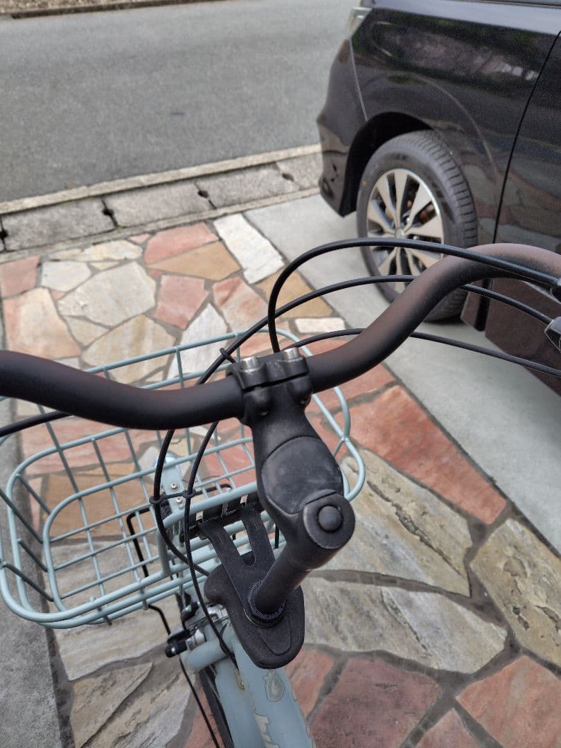 子供乗せ自転車　bikke チャイルドシート付き グレー