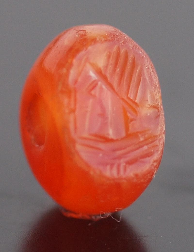 Feefee、ササン朝期（3-7C）の平玉・楕円形のカーネリアン製印章